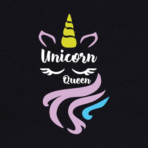Unicorn Queen Print Daughter T Shirts by erbedingsanchez